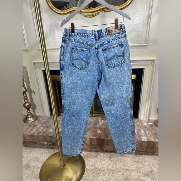 Vintage Bugle Boy Acid Wash Jeans Size 30 High Rise Straight Leg 90s Mom USA - Picture 2 of 10